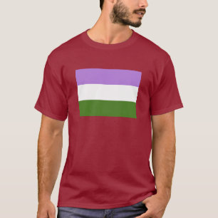 T-SHIRT DRAPEAU OFFICIEL DE FIERTÉ DE GENDERQUEER