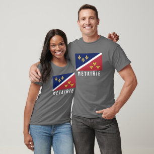 T-shirt Drapeau (officieux) de Metairie, Louisiane