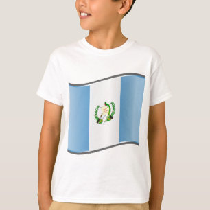 T-shirt Drapeau ondulé du Guatemala
