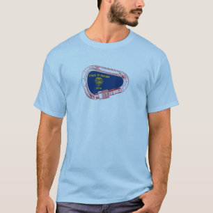 T-shirt Drapeau Oregon Escalade carabiner