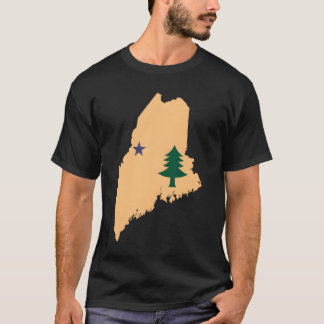 T-shirt Drapeau original de l'État du Maine Nord de la Nou