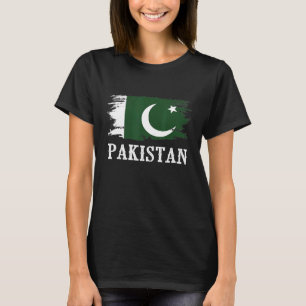T-shirt Drapeau pakistanais vintage I Love Pakistan