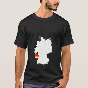 T-shirt Drapeau Palatinat féminin Rhénanie Allemagne Rhéna