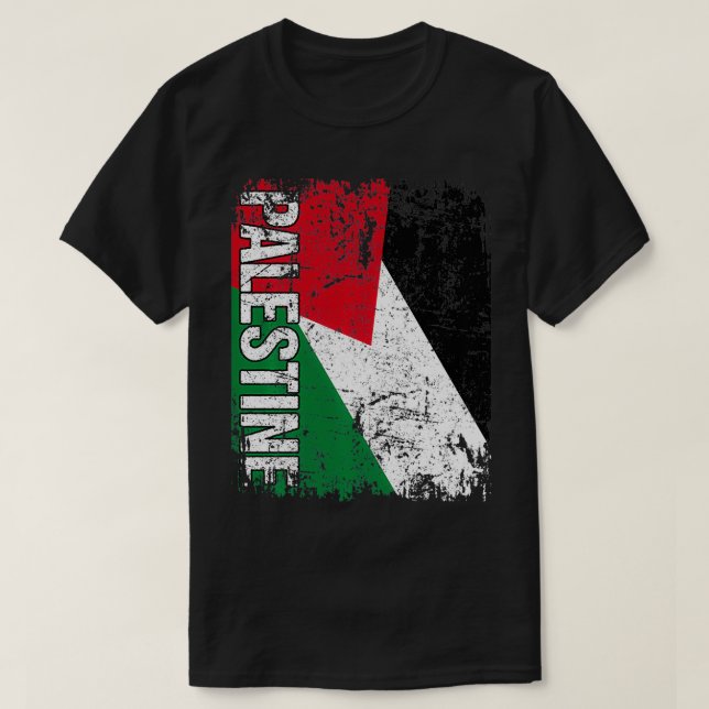 T-shirt Drapeau PALESTINE Vintage PALESTINE (Design devant)