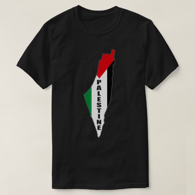 T-shirt Drapeau palestinien et carte Palestine Pride Cool (Design devant)