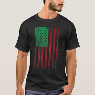 T-shirt Drapeau panafricain américain Distressed African U