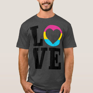 T-shirt Drapeau Pansexuel Coeur AMOUR LGBTQ Queer Pan Prid