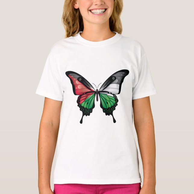 T-shirt Drapeau papillon de la Palestine (Devant)