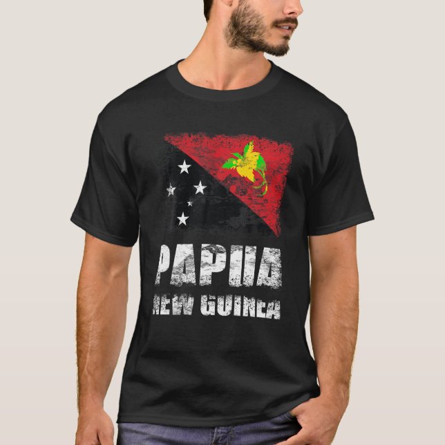 T-shirt Drapeau Papouasie-Nouvelle-Guinée T Chemise Papoua (Devant)