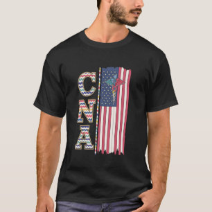 T-shirt Drapeau patriotique américain CNA soins infirmiers