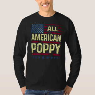 T-shirt Drapeau Patriotique Américain Tous American Poppy