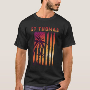 T-shirt Drapeau patriotique des îles Vierges St Thomas Us