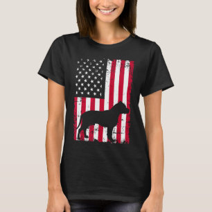 T-shirt Drapeau Patriotique Merica Usa Pitbull