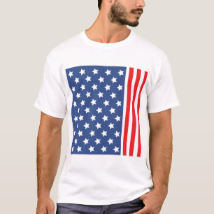 T-shirt Drapeau patriotique rouge, blanc et bleu