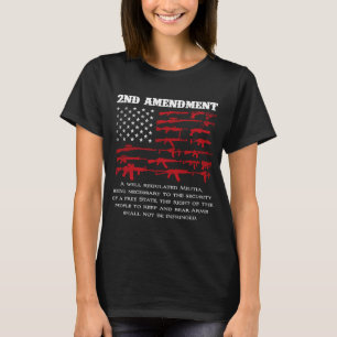 T-shirt Drapeau Patriotique USA 2ème Amendement Droits d'a