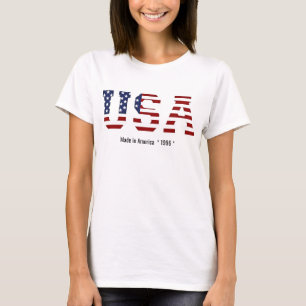 T-shirt Drapeau patriotique USA Fabriqué en Amérique