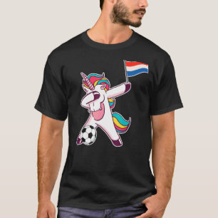 T-shirt Drapeau Pays-Bas Soccer Néerlandais Dabbing Unicor