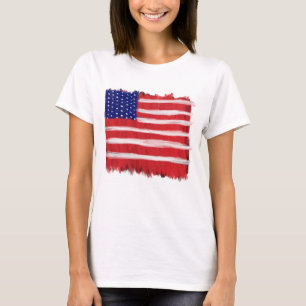 T-shirt Drapeau peint d'art folklorique