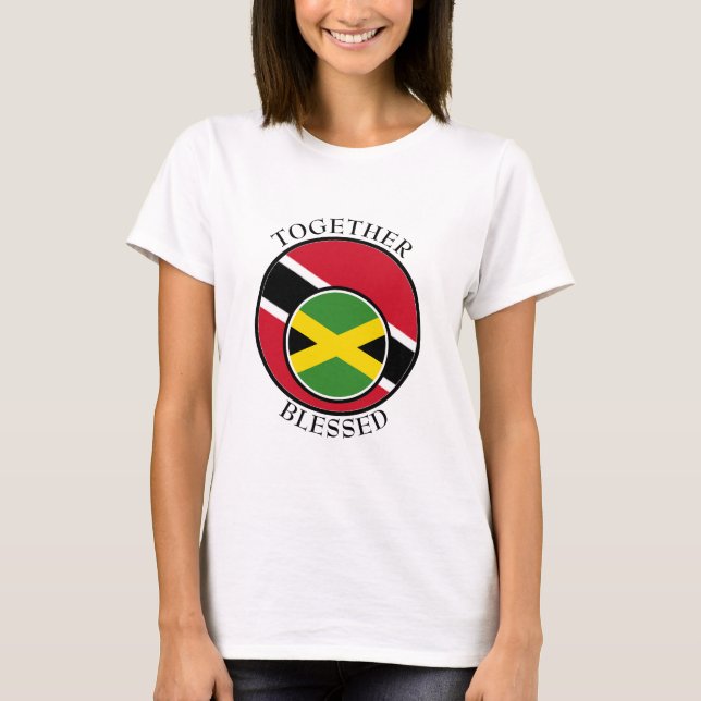 T-shirt Drapeau personnalisé TRINIDAD JAMAICA (Devant)