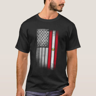 T-shirt Drapeau péruvien américain