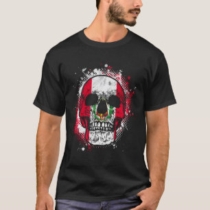 T-shirt Drapeau péruvien Crâne