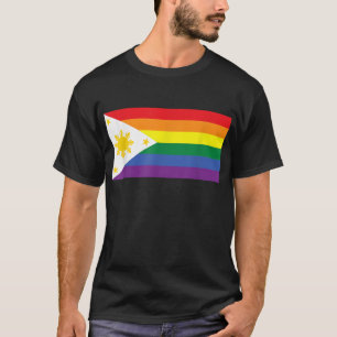 T-shirt Drapeau philippin arc-en-ciel de la fierté gay LGB