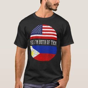 T-shirt Drapeau philippin mi-américain Philippines H