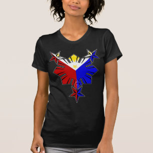 T-shirt Drapeau philippin Sun et chemise d'étoiles