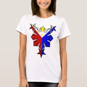 T-shirt Drapeau philippin Sun et chemise d'étoiles