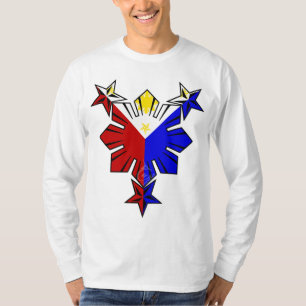 T-shirt Drapeau philippin Sun et longue chemise de douille