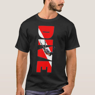 T-shirt Drapeau Plongée Scuba Diver Down