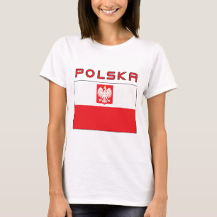 T-shirt Drapeau polonais de faucon avec Polska