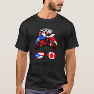 T-shirt Drapeau Porto Rico Canada Mess canadien portoricai