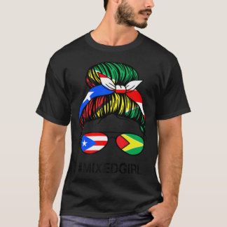 T-shirt Drapeau Porto Rico Guyana Mess