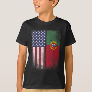 T-shirt Drapeau portugais américain Portugal Usa