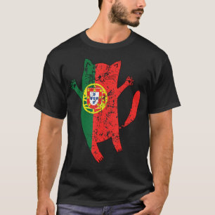 T-shirt Drapeau portugais de Happy Cat Portugal
