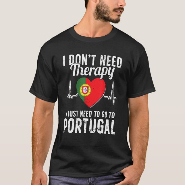 T-shirt Drapeau Portugais I Portugal Drapeau I Vacances Po (Devant)