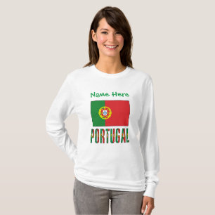 T-shirt Drapeau portugais vert personnalisation Portugal
