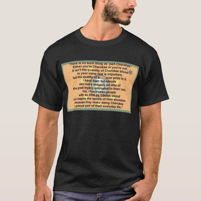 T-shirt drapeau-prière cherokee (Devant)