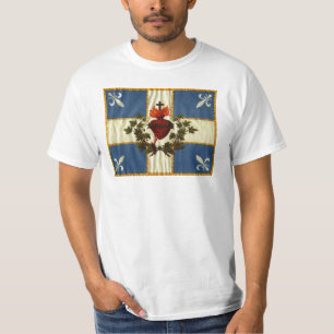 T-shirt Drapeau Québec antique Carillon Sacré-Cœur