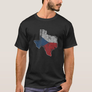 T-shirt Drapeau République tchèque Texas Tchéquie Bohê