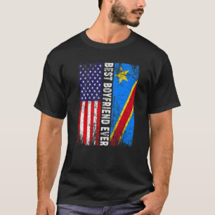 T-shirt Drapeau rétro américain Congo Drapeau meilleur ami