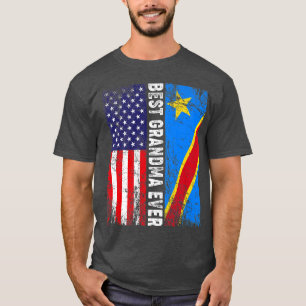 T-shirt Drapeau rétro-américain Congo Drapeau meilleur gra