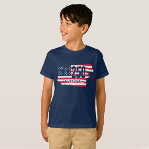 T-shirt Drapeau Rétro Amérique 250 Ans 250e Anniversaire