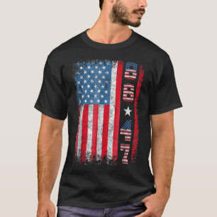 T-shirt Drapeau rétro Vintage américain 86 47 Anti Trump
