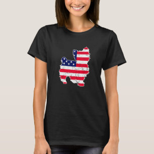 T-shirt Drapeau rétro Vintage Yorkshire Terrier Américain