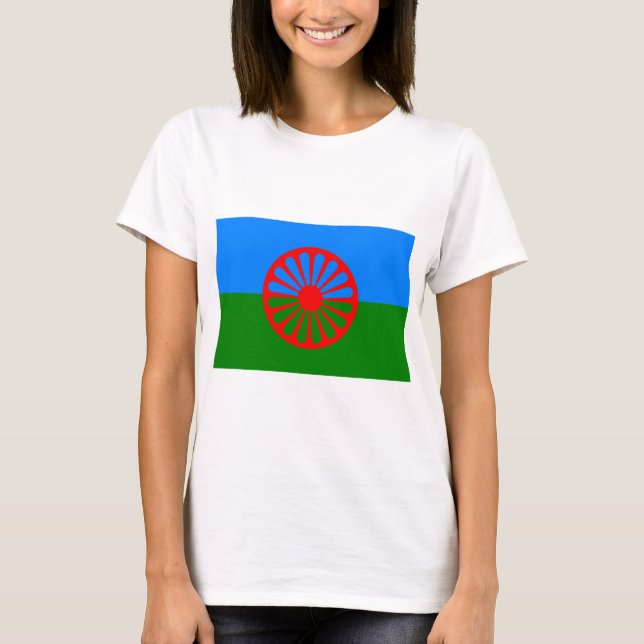T-shirt Drapeau rom (Drapeau rom) (Devant)