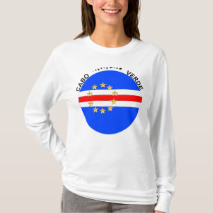 T-shirt Drapeau rond des îles Cabo-Verde