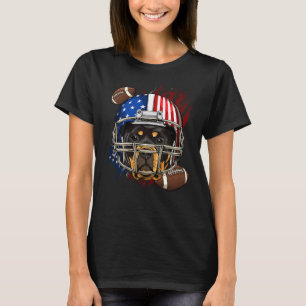T-shirt Drapeau Rottweiler américain Amoureux de les chien