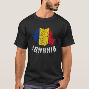 T-shirt Drapeau Roumain Roumain Roumain Hommes Troupés Eur